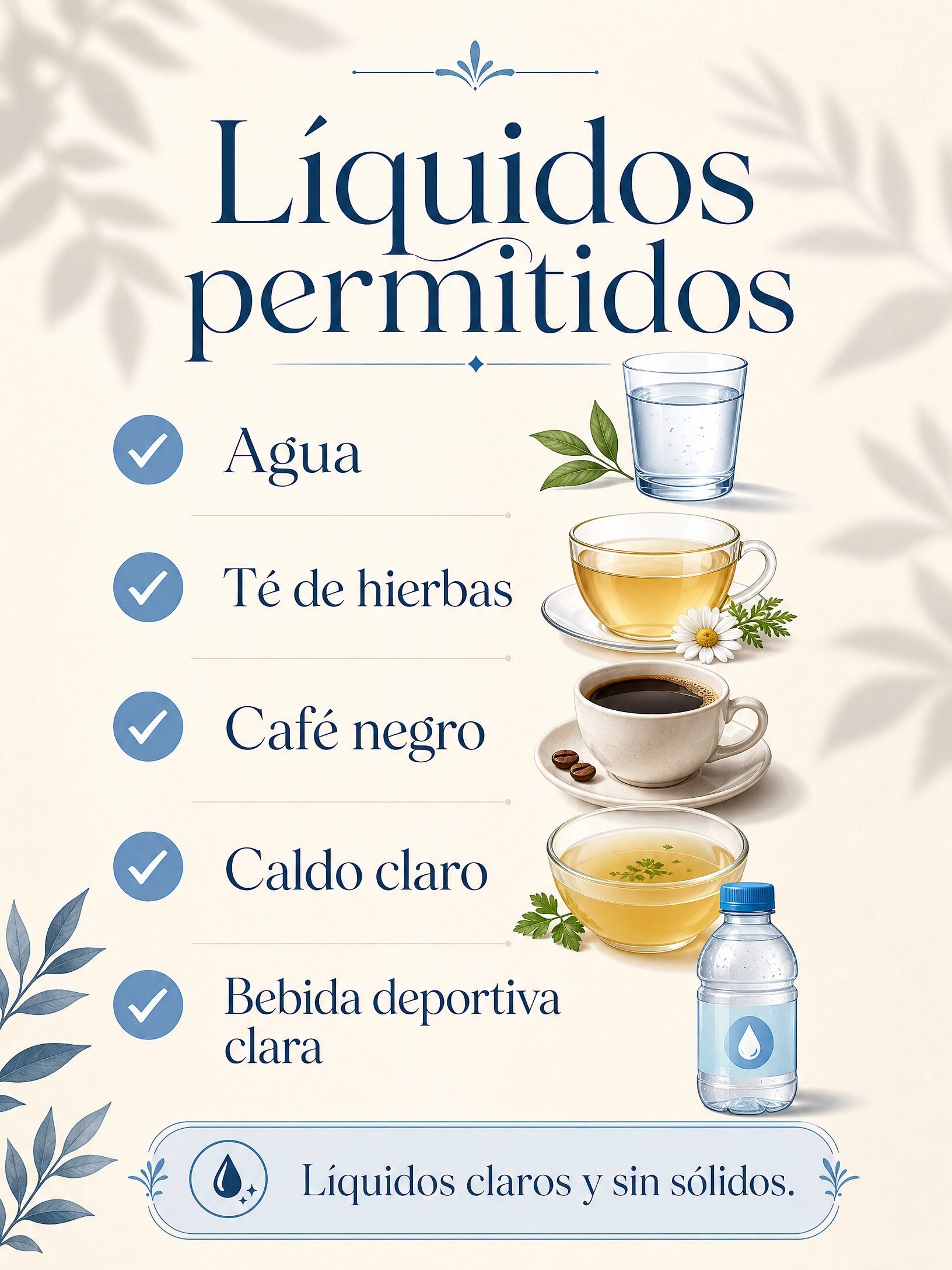 Líquidos permitidos