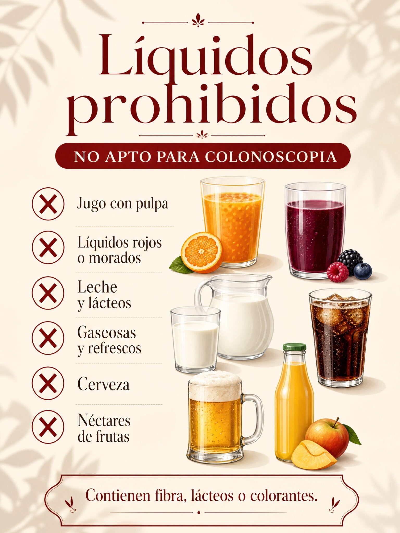 Líquidos prohibidos